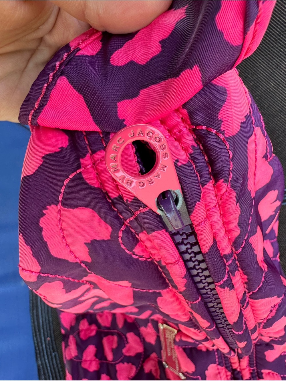 Marc Jacobs Pink and Purple Quilted Heart-Print Hobo - Picture 3 of 9